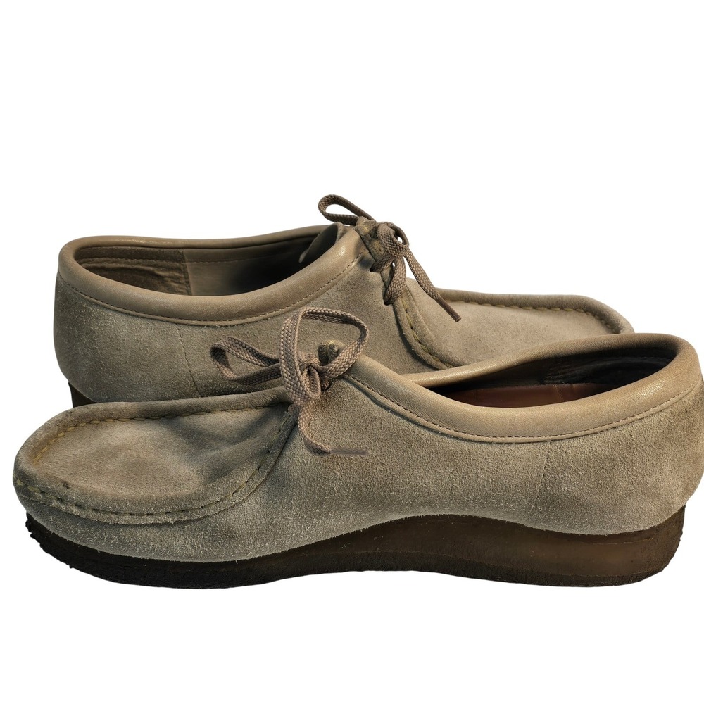 Clarks Originals Wallabee Men Sand Suede Moccasin Lace Up Crepe Sole Shoes - Picture 12 of 13